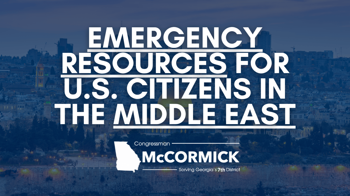 Emergency Resources for U.S. Citizens in the Middle East