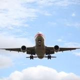 An airplane flying