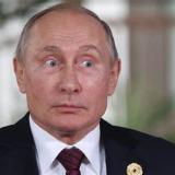 Vladimir Putin looking surprised. 