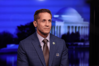 Rep. McCormick sits in news studio